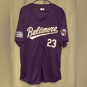 Orioles 2023 SGA Game Day Giveaway Baseball Jersey Ravens Purple Pride Size XL